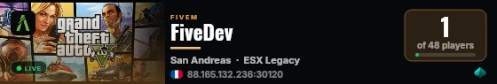 FiveDev live status badge