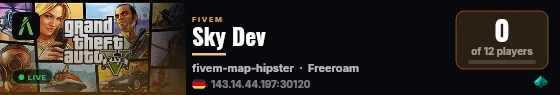 Sky Dev live status badge