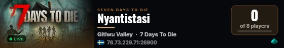 Nyantistasi live status badge