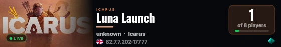 Luna Launch live status badge
