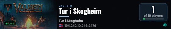 Tur i Skogheim live status badge