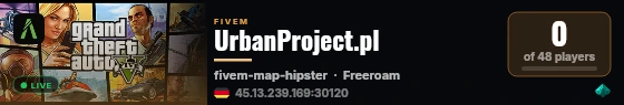 UrbanProject.pl live status badge
