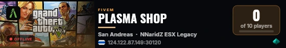 PLASMA SHOP live status badge