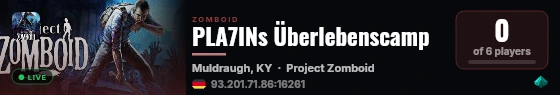 PLA7INs Überlebenscamp live status badge