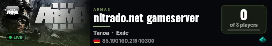 nitrado.net gameserver live status badge