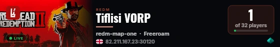 Tiflisi VORP live status badge