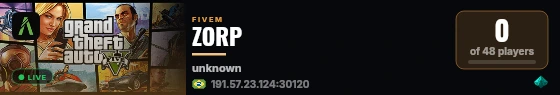 ZORP live status badge