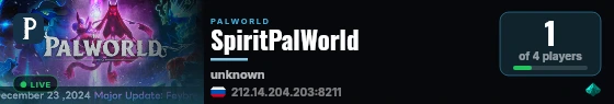 SpiritPalWorld live status badge