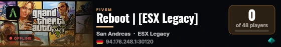 Reboot | [ESX Legacy] live status badge