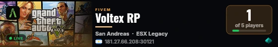 Voltex RP live status badge