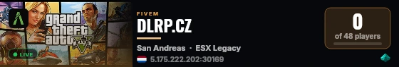 DLRP.CZ live status badge
