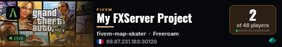 My FXServer Project live status badge