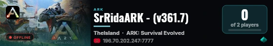 SrRidaARK - (v361.7) live status badge