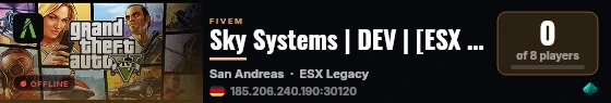 Sky Systems | DEV | [ESX Legacy] live status badge