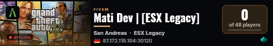 Mati Dev | [ESX Legacy] live status badge