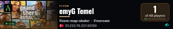 emyG Temel live status badge