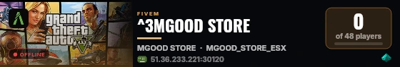 ^3MGOOD STORE live status badge