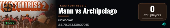 Mann vs Archipelago live status badge
