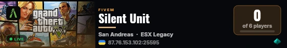 Silent Unit live status badge