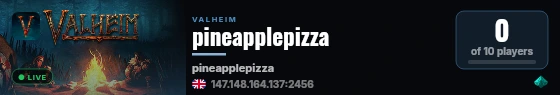 pineapplepizza live status badge