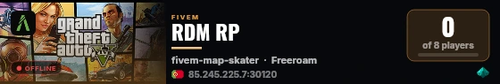 RDM RP live status badge