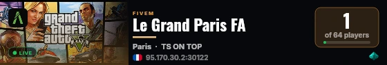 Le Grand Paris FA live status badge