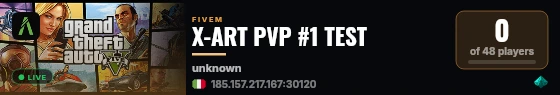 X-ART PVP #1 TEST live status badge