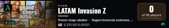 LATAM Invasion Z  live status badge