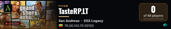 TasteRP.LT live status badge