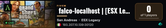  falco-localhost | [ESX Legacy] live status badge