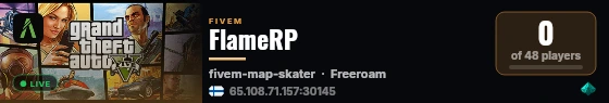 FlameRP live status badge