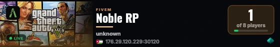 Noble RP live status badge