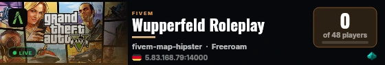 Wupperfeld Roleplay live status badge