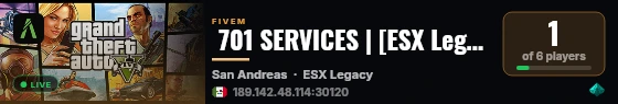  701 SERVICES | [ESX Legacy] live status badge