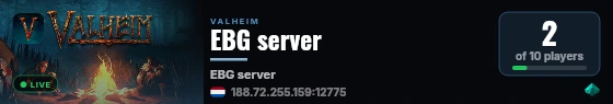 EBG server live status badge