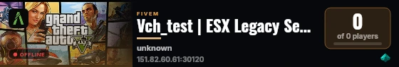 Vch_test | ESX Legacy Server live status badge