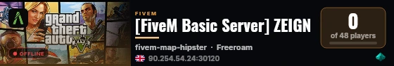 [FiveM Basic Server] ZEIGN live status badge