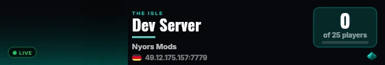 Dev Server live status badge