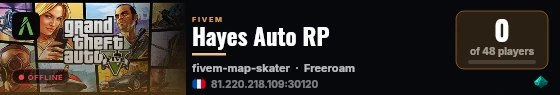 Hayes Auto RP live status badge