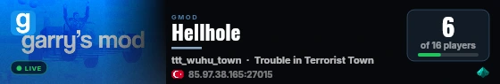 Hellhole live status badge