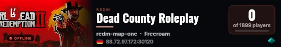 Dead County Roleplay live status badge