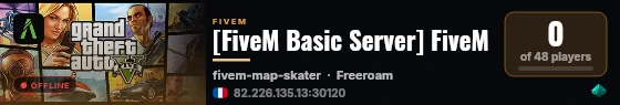[FiveM Basic Server] FiveM live status badge