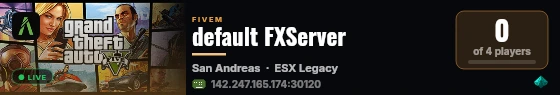 default FXServer live status badge