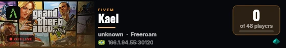 Kael live status badge