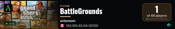 BattleGrounds live status badge