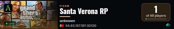 Santa Verona RP live status badge