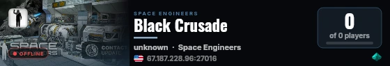Black Crusade live status badge