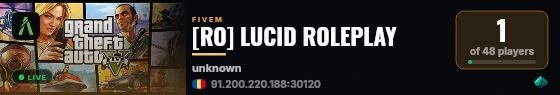 [RO] LUCID ROLEPLAY live status badge