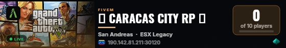 💥 CARACAS CITY RP 💥 live status badge