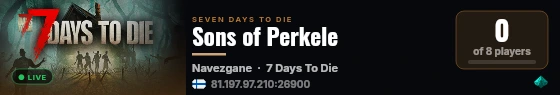 Sons of Perkele live status badge
